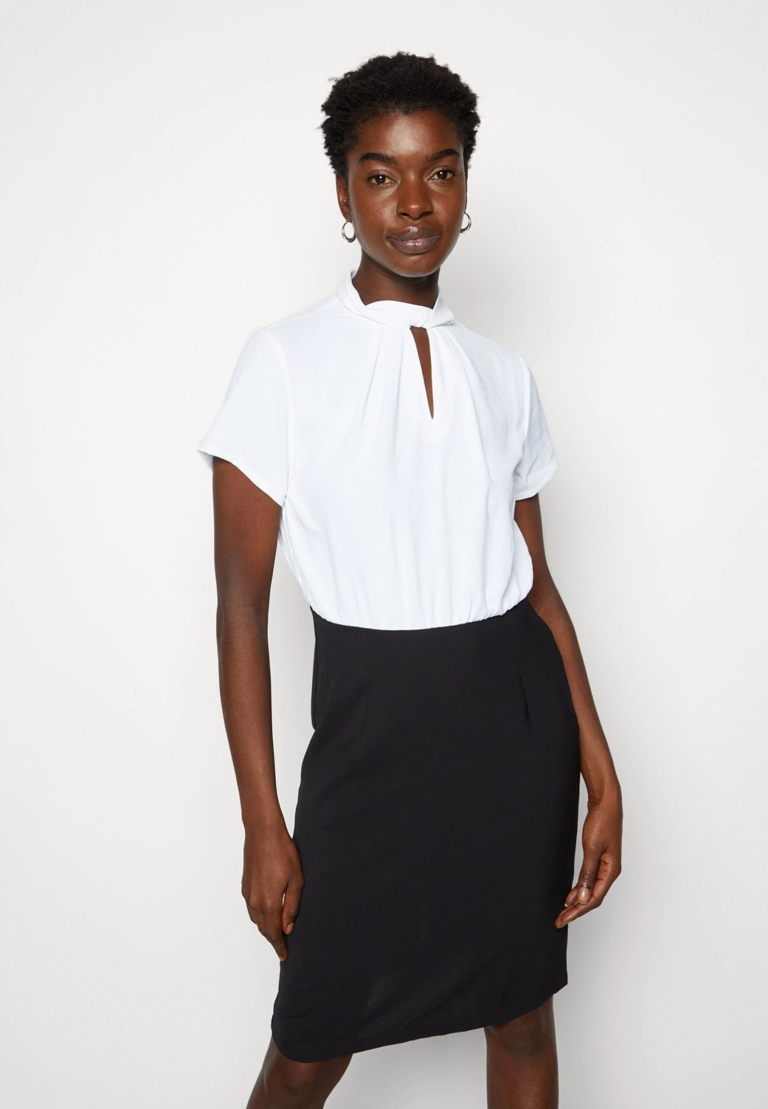 Anna Field Shift Dress - Black/White 4 Anna Field Shift Dress - Black/White - Image 4