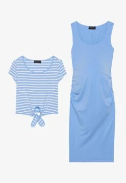 SET - Print T-shirt - Cronflower Blue/egret -Fashion 50c630c956e6419dba8b0e6d9ccacc6f