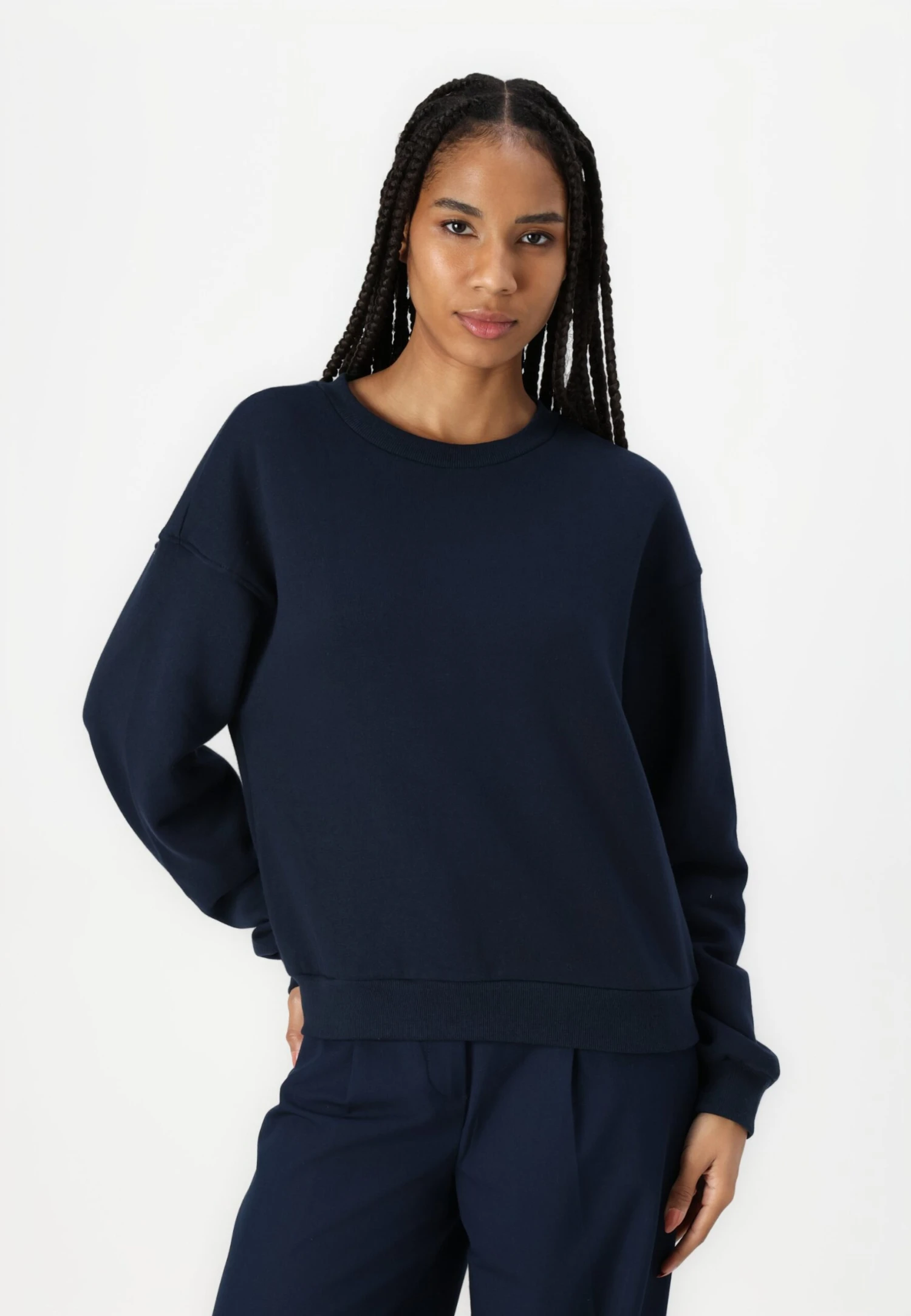 Anna Field BASIC CREW NECK - Sweatshirt - Dark Blue 4 Anna Field BASIC CREW NECK - Sweatshirt - Dark Blue - Image 4