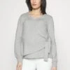 Zip-Up Sweatshirt - Mottled Light Grey