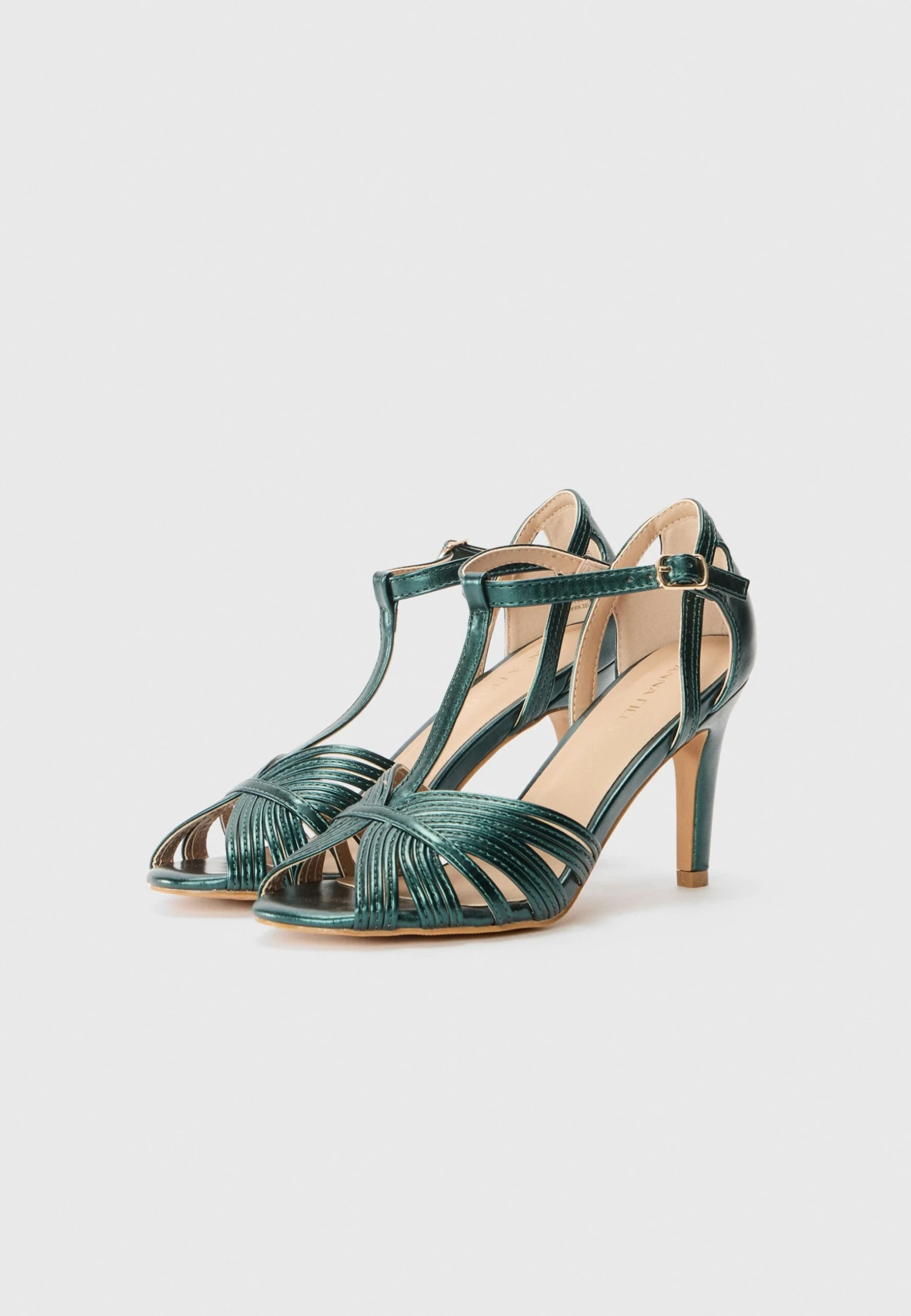 Anna Field High Heeled Sandals - Dark Green 2 Anna Field High Heeled Sandals - Dark Green - Image 2