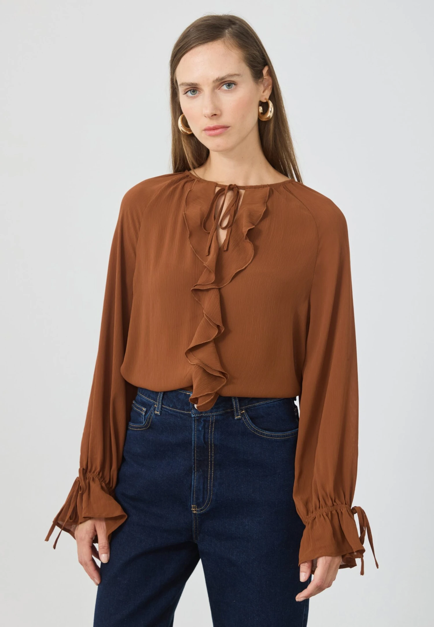 Anna Field Tunic - Brown 1 Anna Field Tunic - Brown