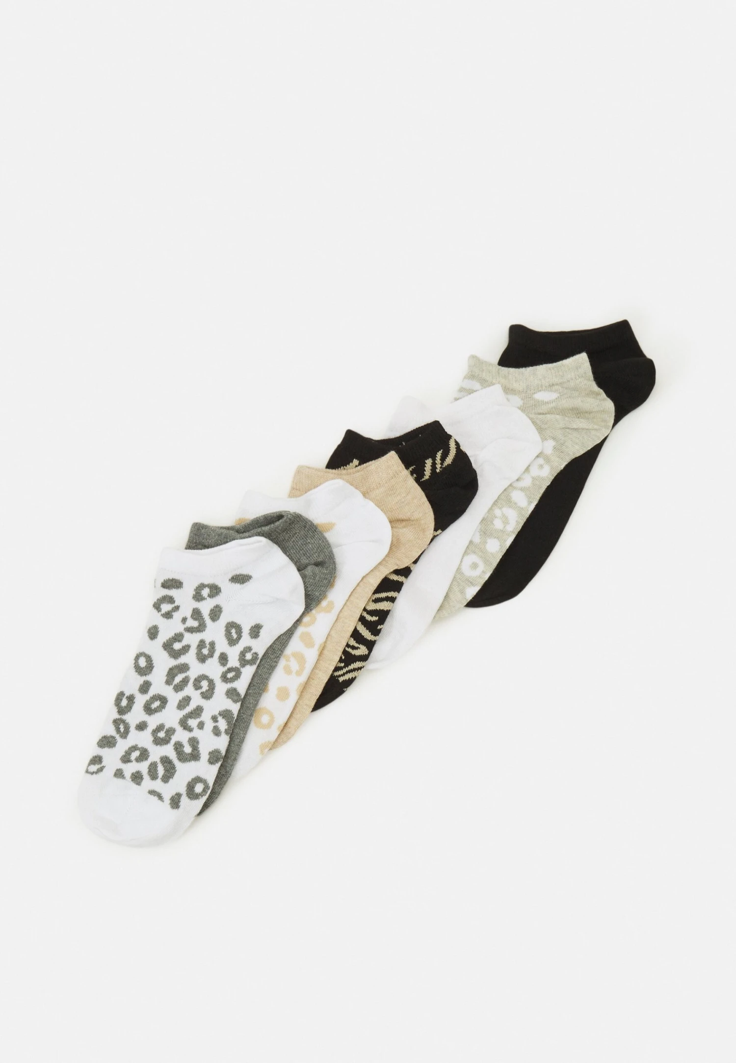 Anna Field 8 Pack - Socks - White/Beige/Grey 1 Anna Field 8 Pack - Socks - White/Beige/Grey