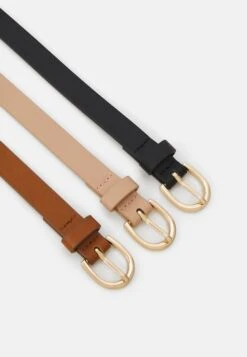 Anna Field 3 PACK - Belt - Black/light Pink/cognac -Fashion 56cf85e6ec834f1ebf727f6fbb37a10a