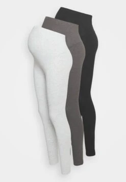 3 Pack - Leggings - Trousers - Black/Mottled Light Grey/Mottled Dark Grey -Fashion 56f75139b3584cc78536c058617bd5ec
