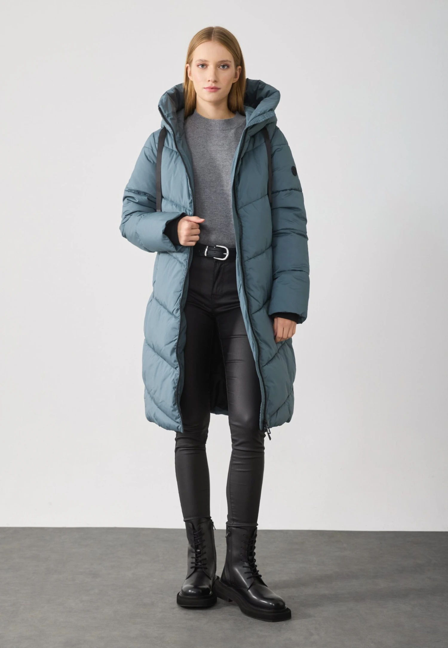 Anna Field CONTRAST - Winter Coat - Light Blue 2 Anna Field CONTRAST - Winter Coat - Light Blue - Image 2