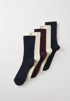 Anna Field 5 PACK - Socks - Dark Bordeux/dark Blue/white