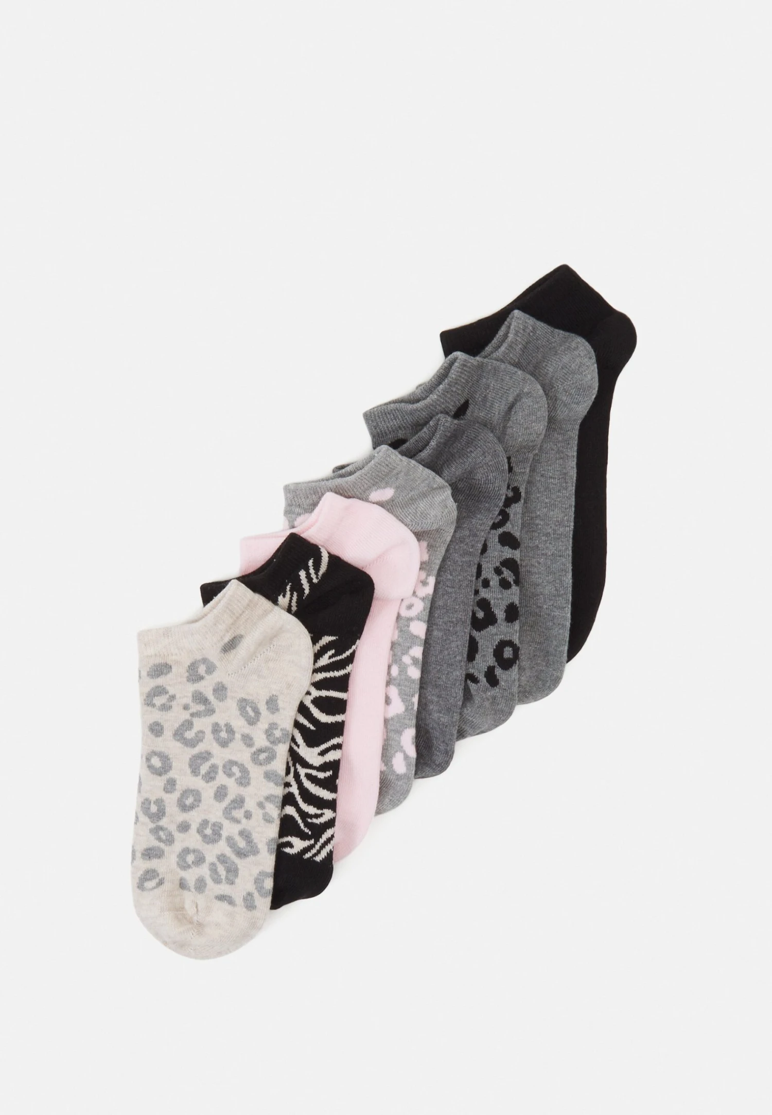 Anna Field 8 Pack - Socks - Black/Grey 1 Anna Field 8 Pack - Socks - Black/Grey