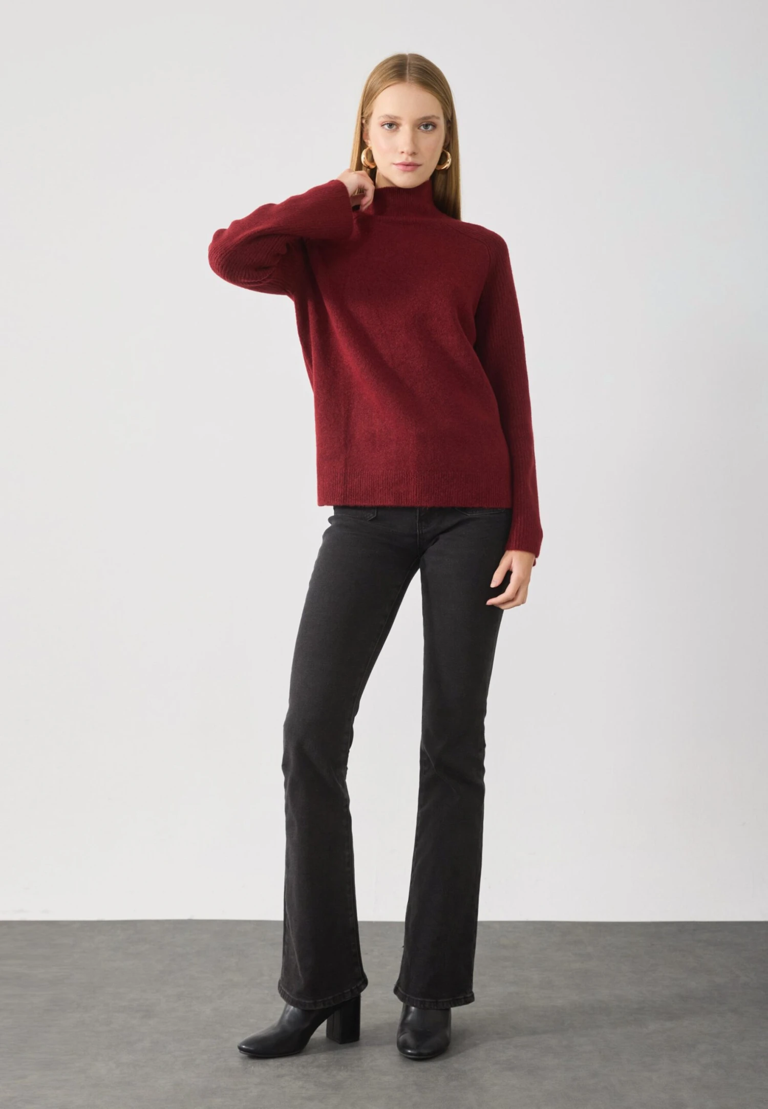 Anna Field Jumper - Burgundy 2 Anna Field Jumper - Burgundy - Image 2