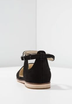 Anna Field Leather- Ankle Strap Ballet Pumps - Black -Fashion 5b3ad7ee8a734f66beb86554997ff3df