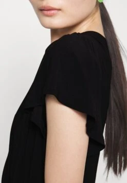 Frilled Cap Sleeves Flared Dress - Jersey Dress - Black 9 Frilled Cap Sleeves Flared Dress - Jersey Dress - Black -Fashion 5b8e9611fb0d41cd8649017fb9c797e7