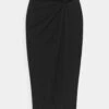 Anna Field Front Knot Midi Skirt - Pencil Skirt - Black