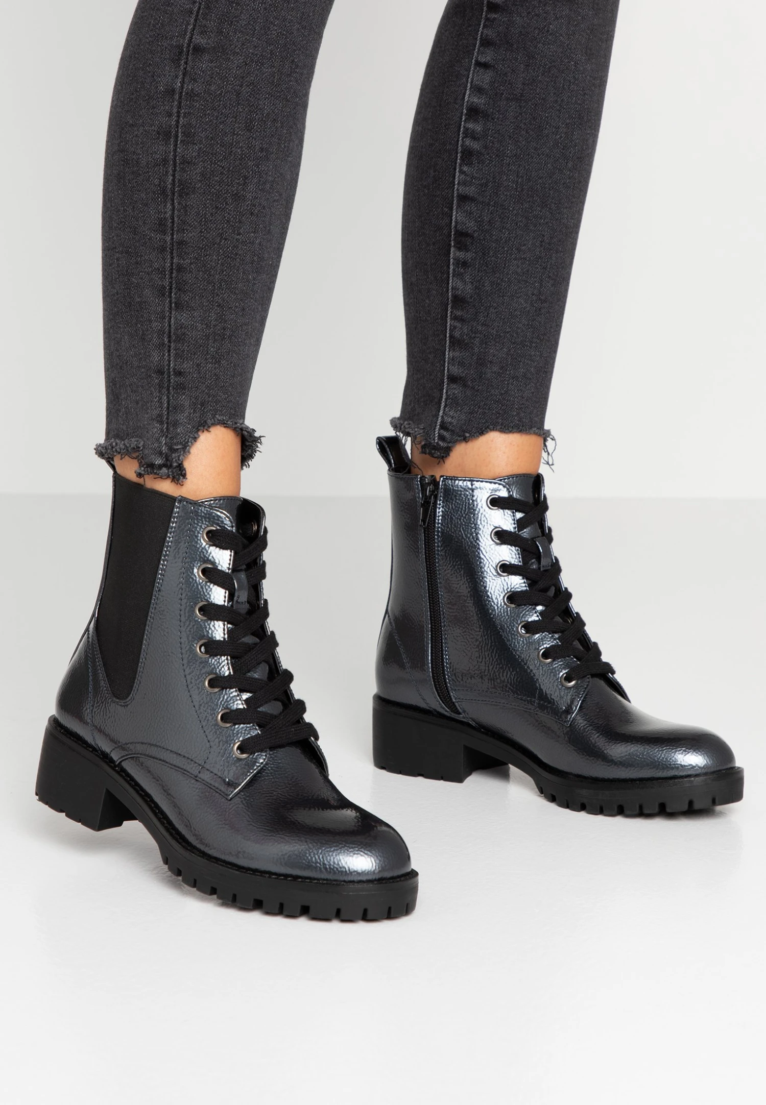 Anna Field Comfort - Lace-Up Ankle Boots - Gunmetal 1 Anna Field Comfort - Lace-Up Ankle Boots - Gunmetal