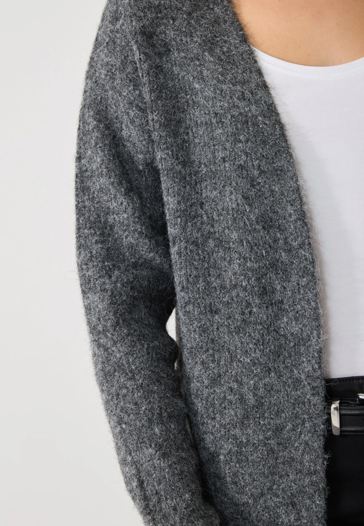 Anna Field Cardigan - Dark Grey Melange 5 Anna Field Cardigan - Dark Grey Melange - Image 5