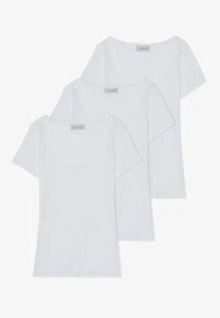 Anna Field 3 PACK - Basic T-shirt - Mottled Light Grey/white/mustard Yellow -Fashion 5e05741a254a414f9eb701c6aba12751