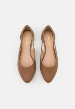Leather- Ballet Pumps - Cognac -Fashion 5fec0f82aec547d8aa55fdd21ab6bd24