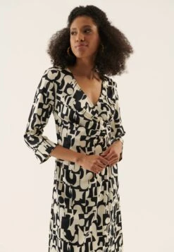 Anna Field Day Dress - Black/Off-White