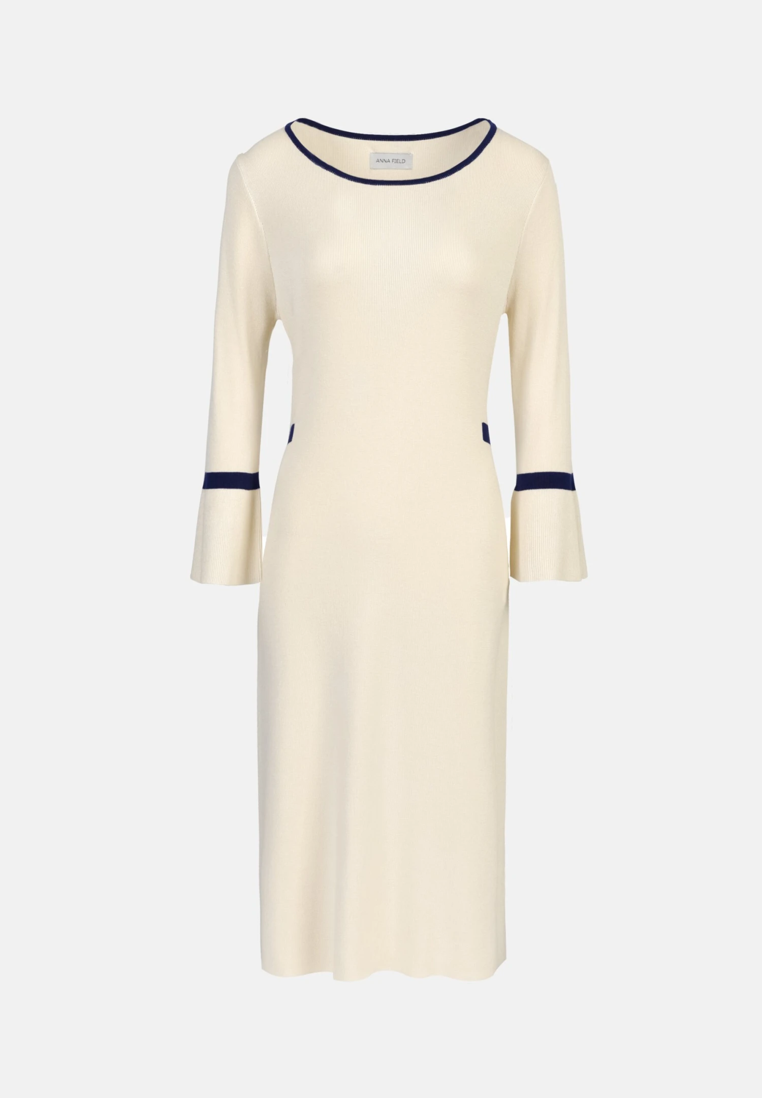 Anna Field Jumper Dress - Ecru/navy 4 Anna Field Jumper Dress - Ecru/navy - Image 4