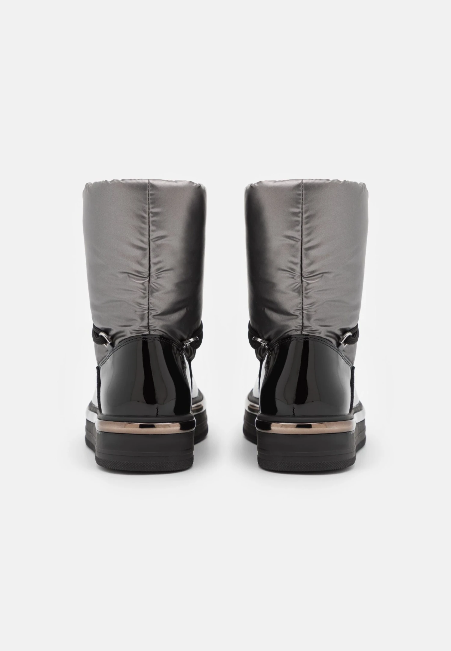 Platform Ankle Boots - Silver 4 Platform Ankle Boots - Silver - Image 4