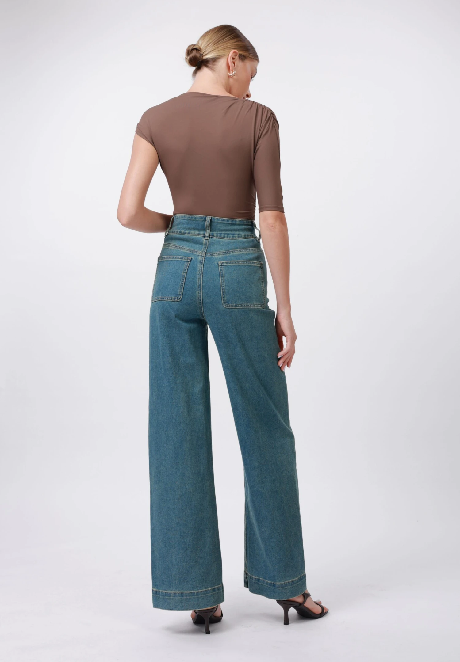 Flared Jeans - Blue Wash 3 Flared Jeans - Blue Wash - Image 3