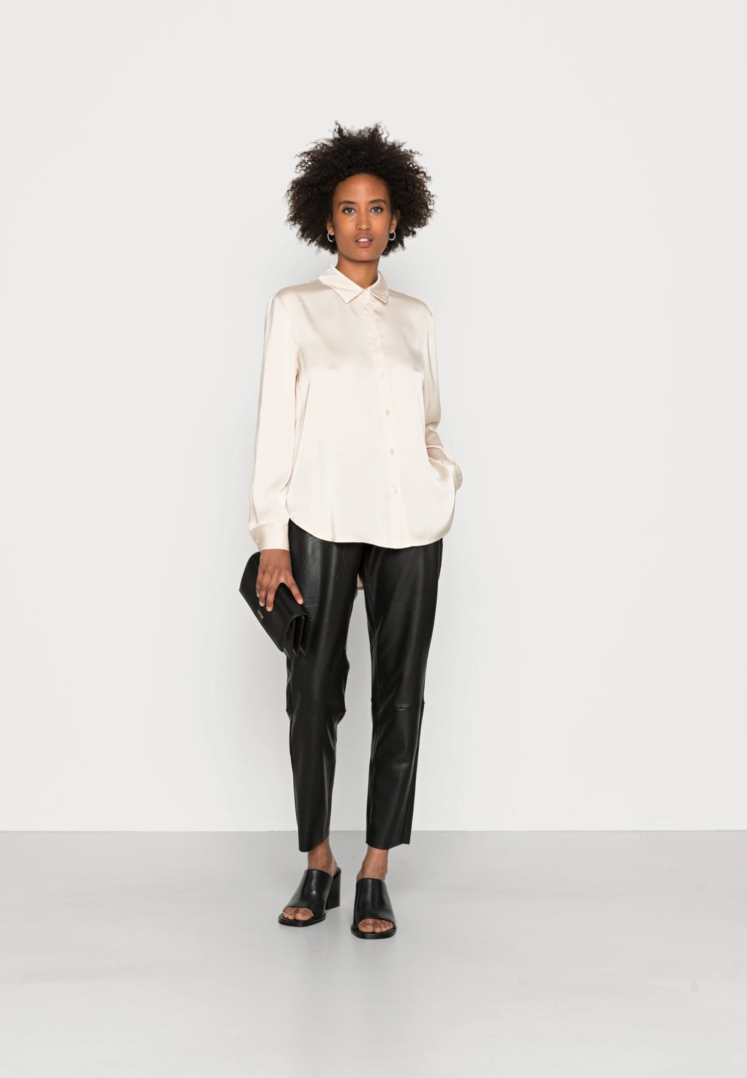 Anna Field Button-Down Blouse - Nude 2 Anna Field Button-Down Blouse - Nude - Image 2