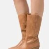 Anna Field Cowboy/Biker Boots - Cognac