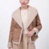 Anna Field FLEECE BLAZER - Winter Jacket - Khaki/stone