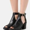 Anna Field Ankle Cuff Sandals - Black