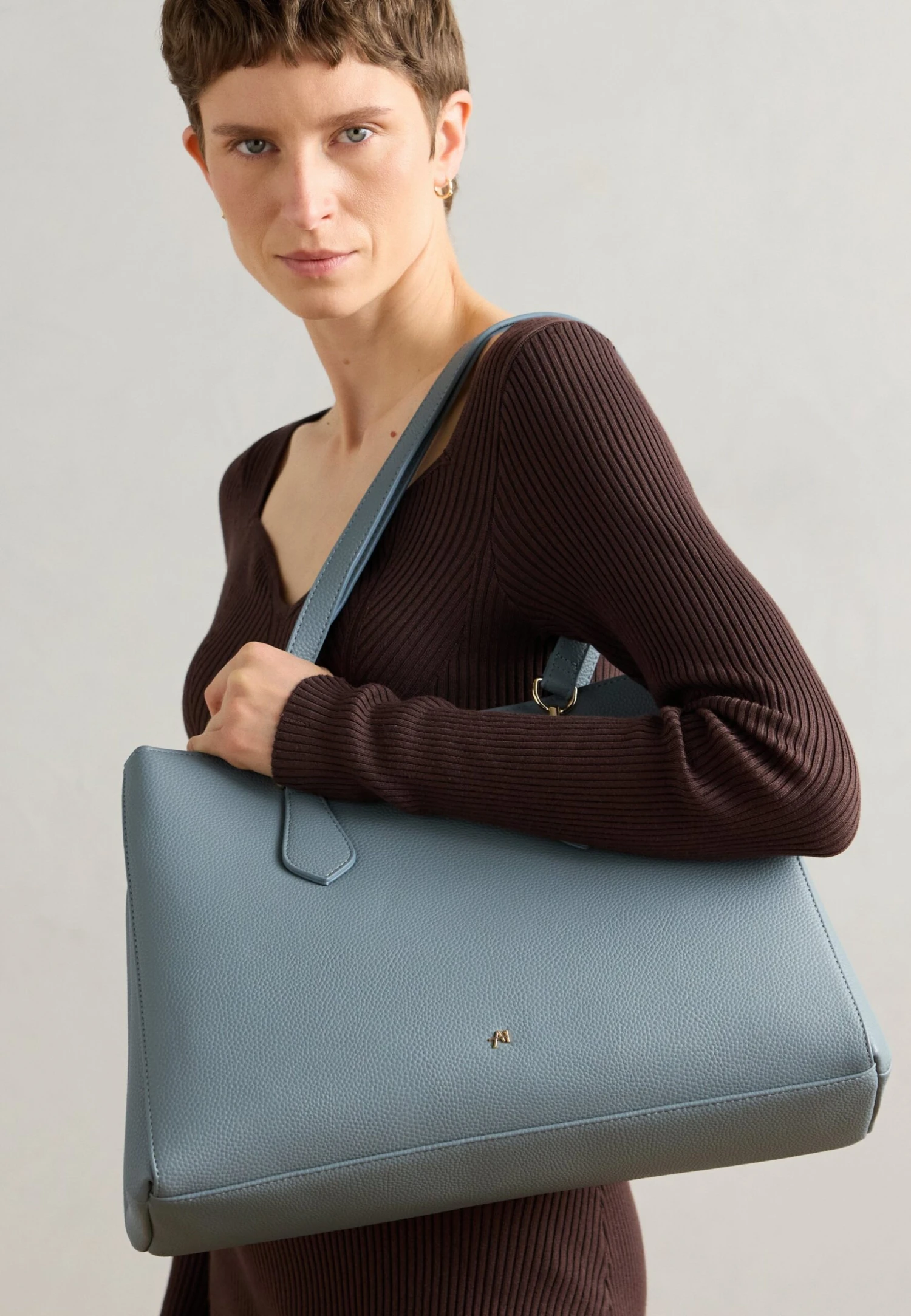 Anna Field Handbag - Blue-grey 2 Anna Field Handbag - Blue-grey - Image 2