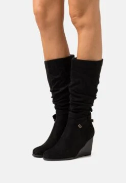 Anna Field Wedge Boots - Black