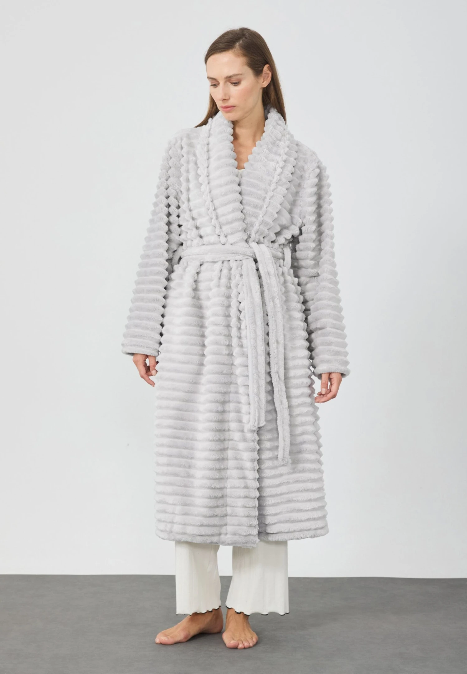 Anna Field Dressing Gown - Grey 1 Anna Field Dressing Gown - Grey