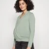 Circ Nursing Wrap Over Long Sleev - Long Sleeved Top - Light Green