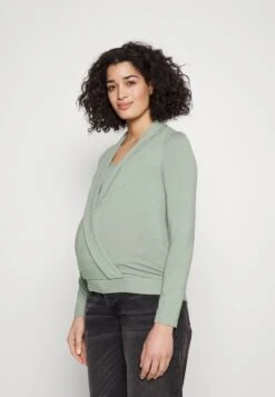 Circ Nursing Wrap Over Long Sleev - Long Sleeved Top - Light Green