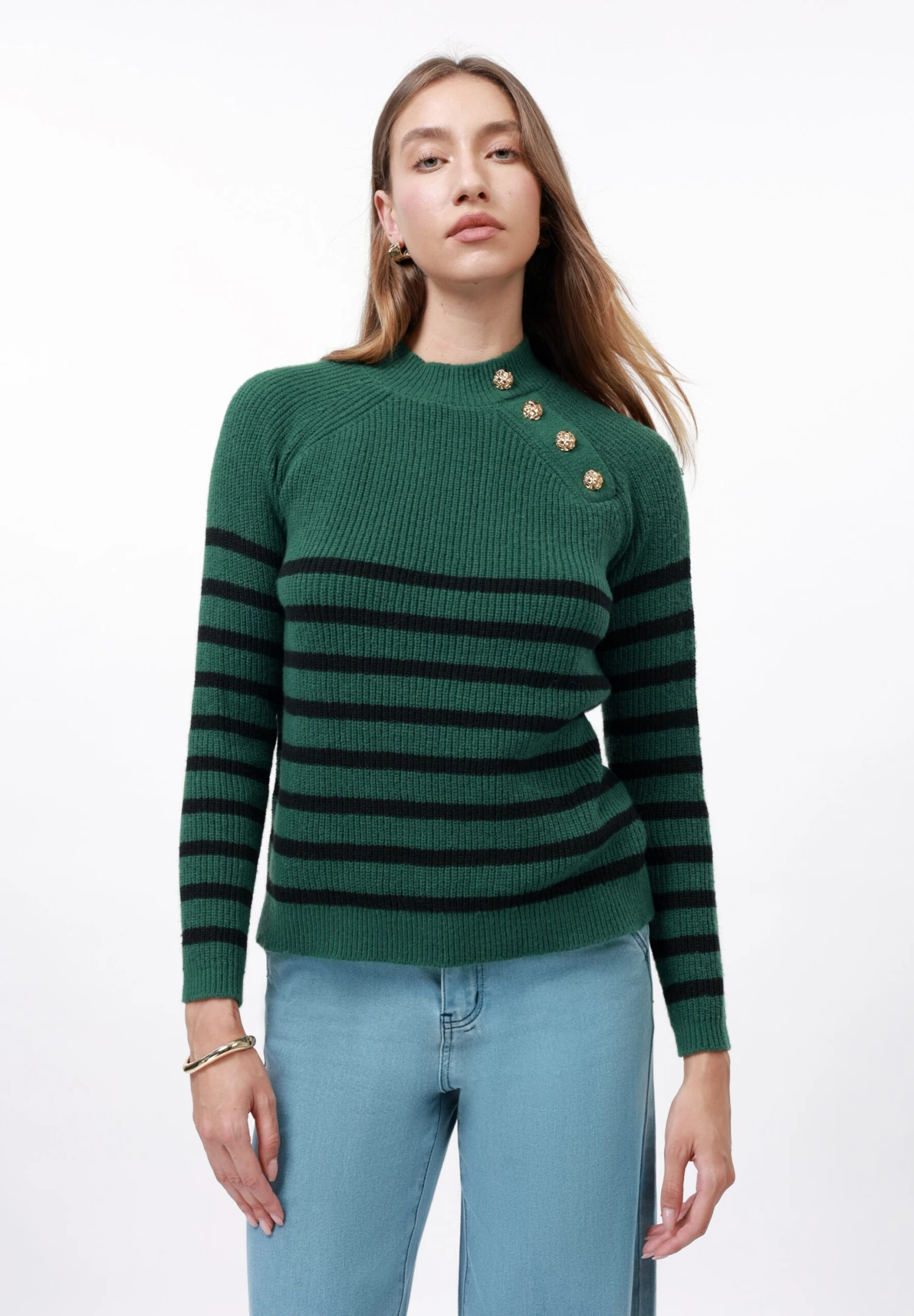 Anna Field Jumper - Green/black 1 Anna Field Jumper - Green/black