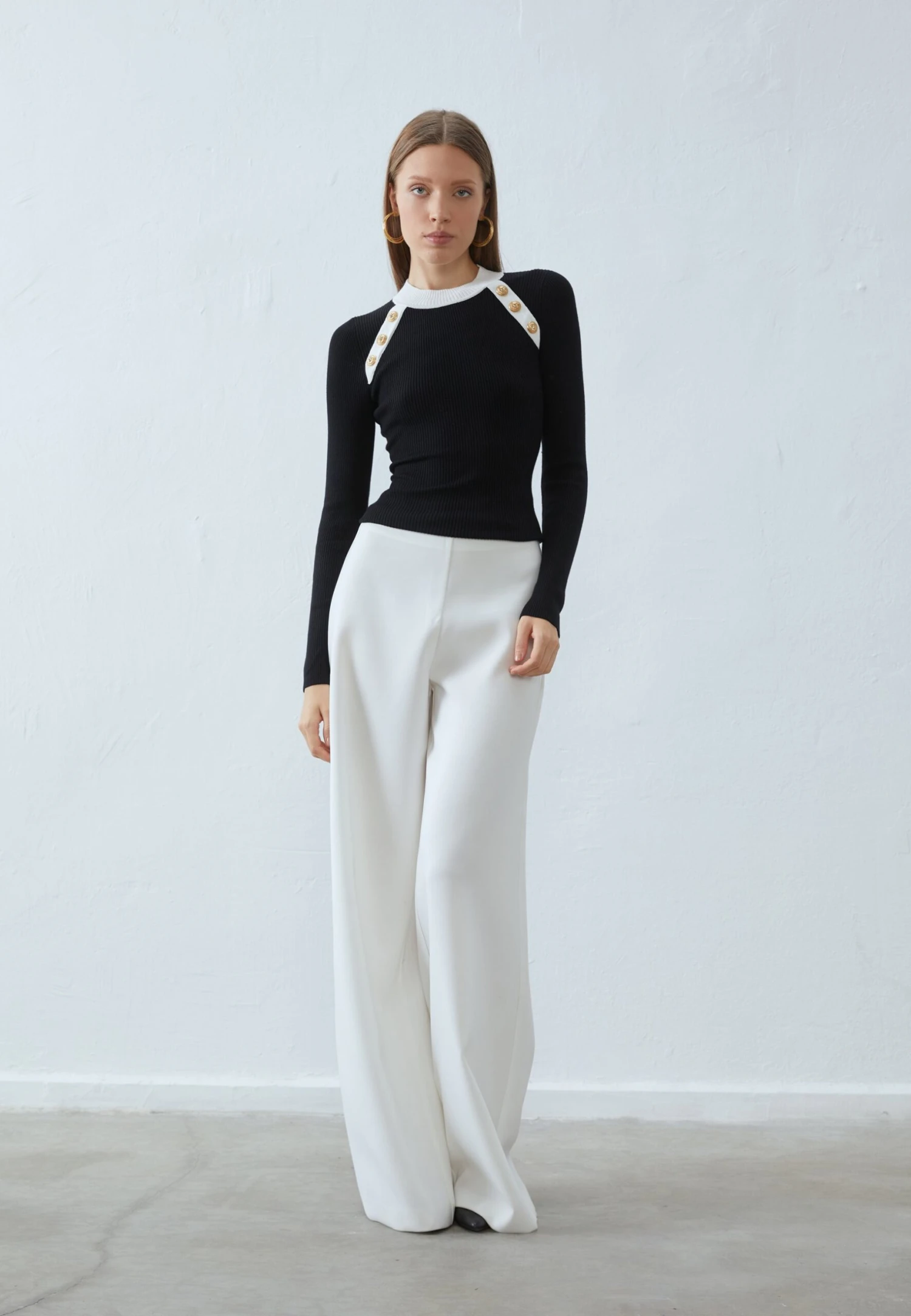 Anna Field Jumper - Black/white 2 Anna Field Jumper - Black/white - Image 2