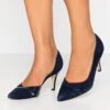 Leather - Classic Heels - Dark Blue