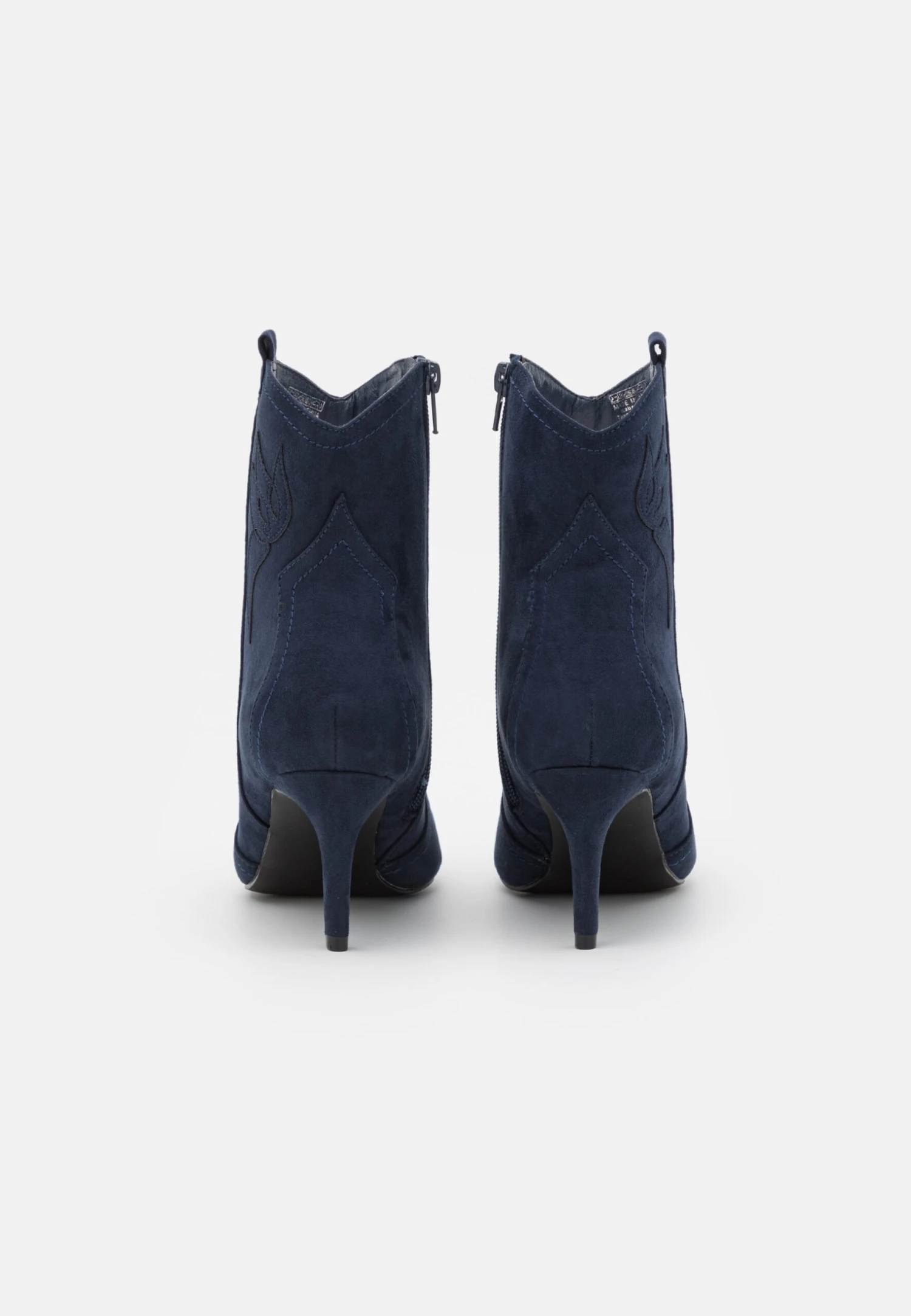 Anna Field High Heeled Ankle Boots - Dark Blue 4 Anna Field High Heeled Ankle Boots - Dark Blue - Image 4