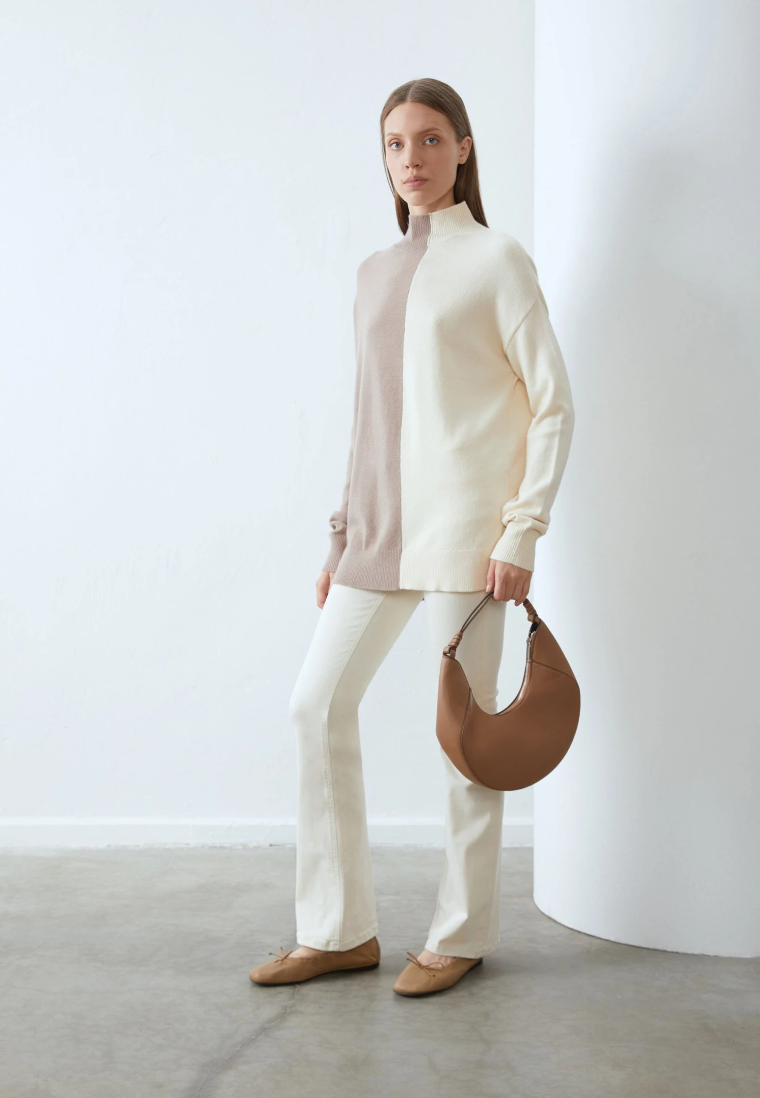 Anna Field Jumper - Off-white/taupe 2 Anna Field Jumper - Off-white/taupe - Image 2