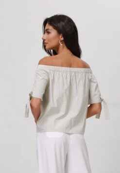 Anna Field Blouse - Khaki/white -Fashion 717fdbca469b4692a52ab49e99856051