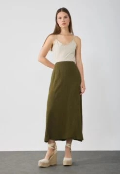 Anna Field LINEN BLEND MAXI SKIRT - Maxi Skirt - Willow
