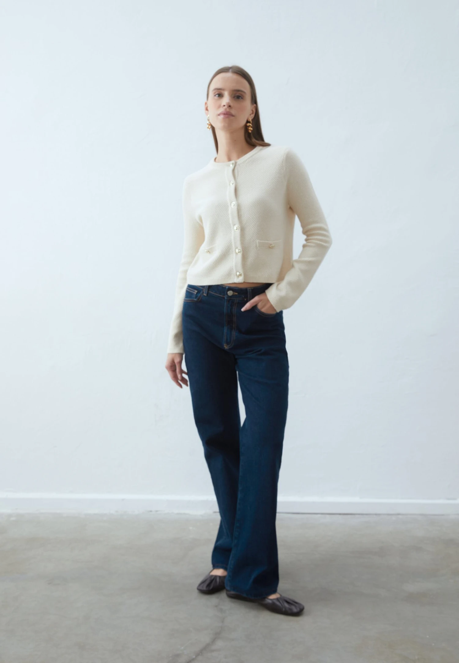 Anna Field Cardigan - Sand 2 Anna Field Cardigan - Sand - Image 2