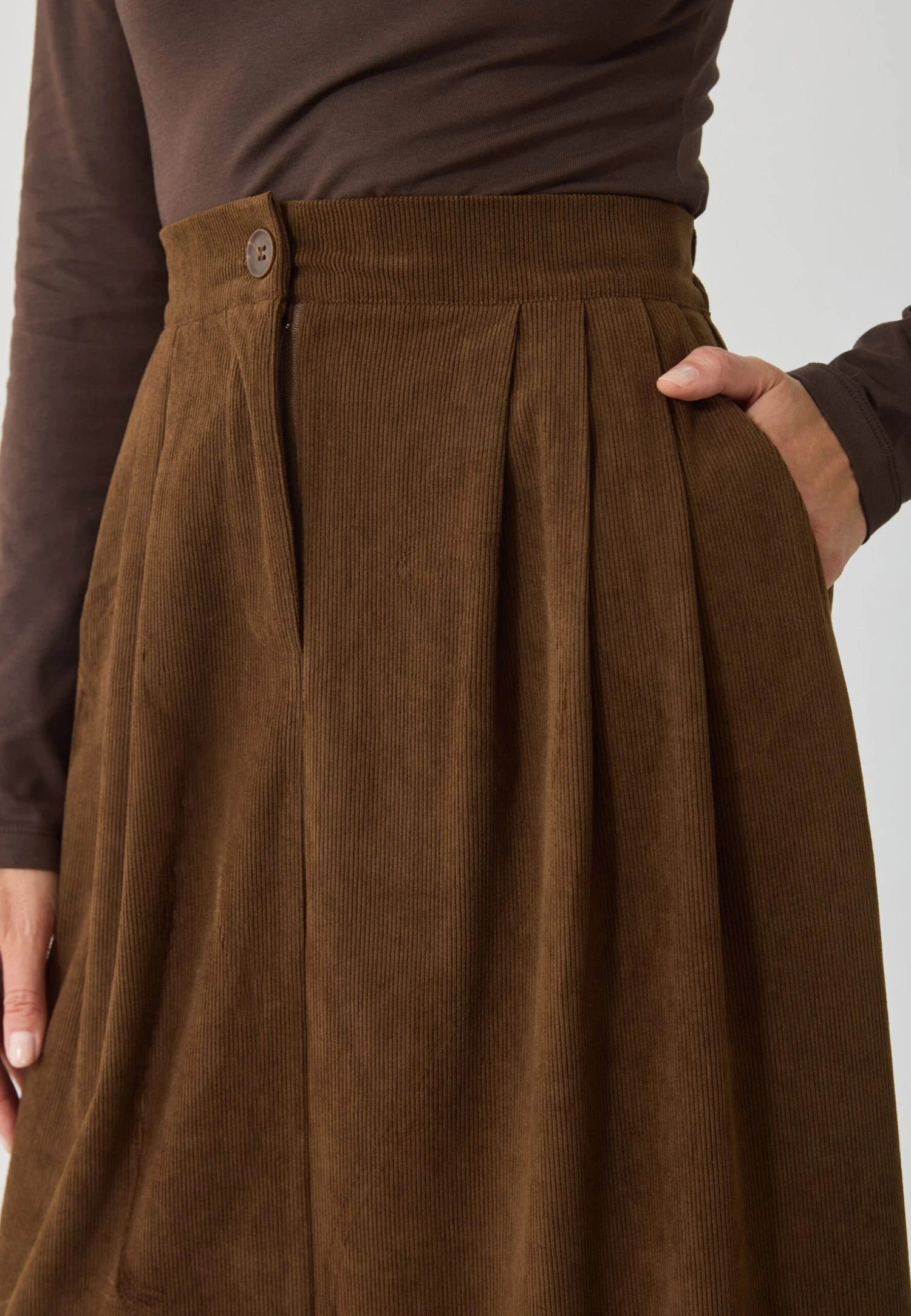 Anna Field A-line Skirt - Pinecone 5 Anna Field A-line Skirt - Pinecone - Image 5