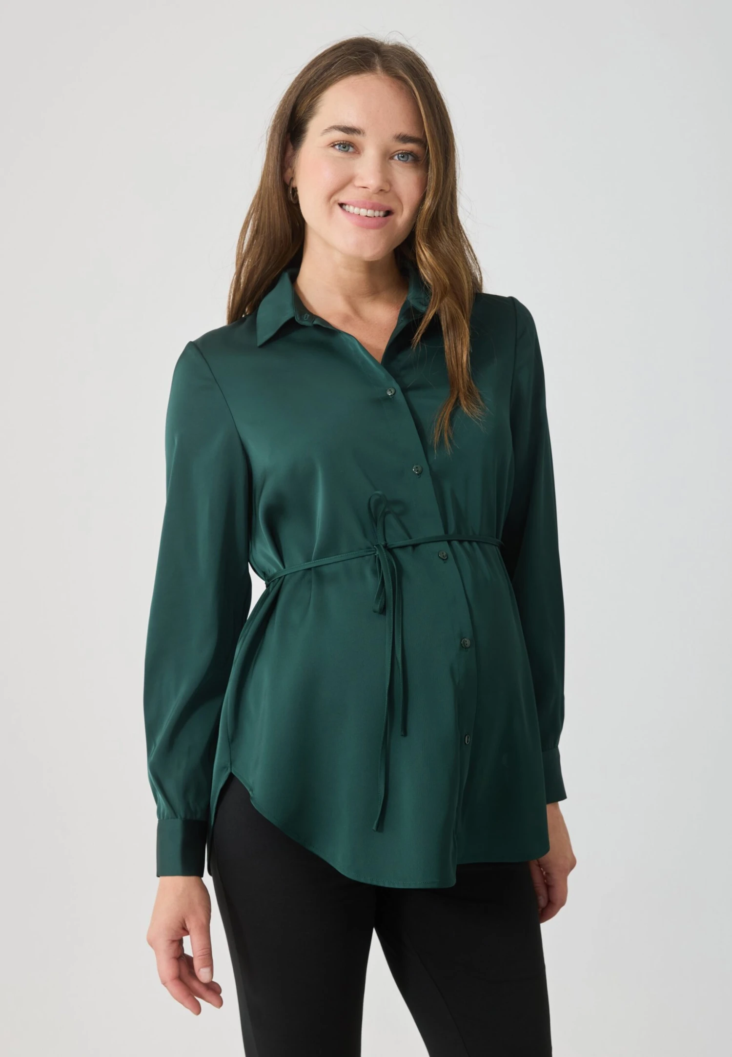 Button-down Blouse - Green 1 Button-down Blouse - Green