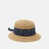 Anna Field Hat - Tan/Dark Blue