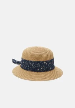 Anna Field Hat - Tan/Dark Blue