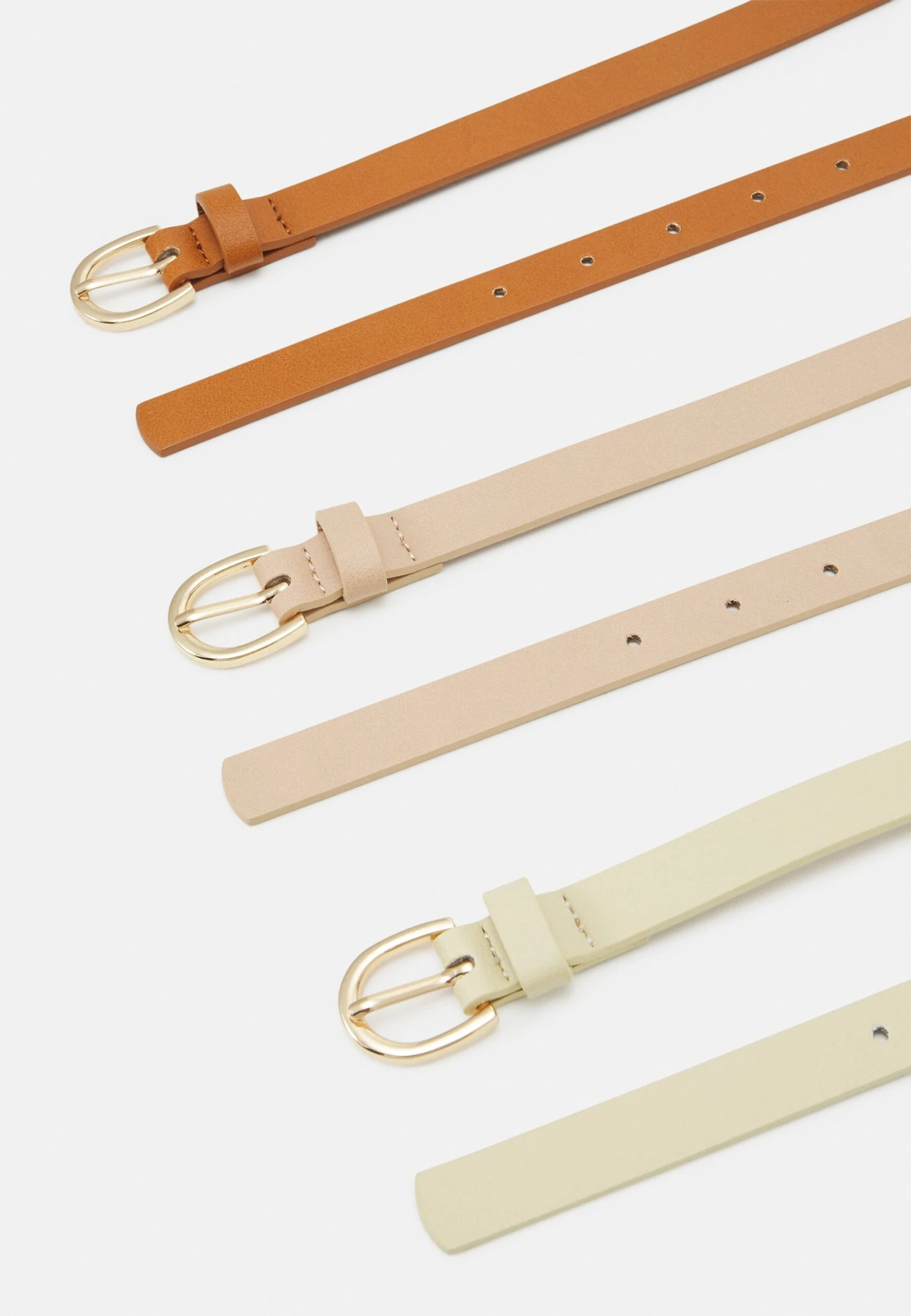 Anna Field 3 Pack - Belt - Cognac/Beige/Pink 2 Anna Field 3 Pack - Belt - Cognac/Beige/Pink - Image 2