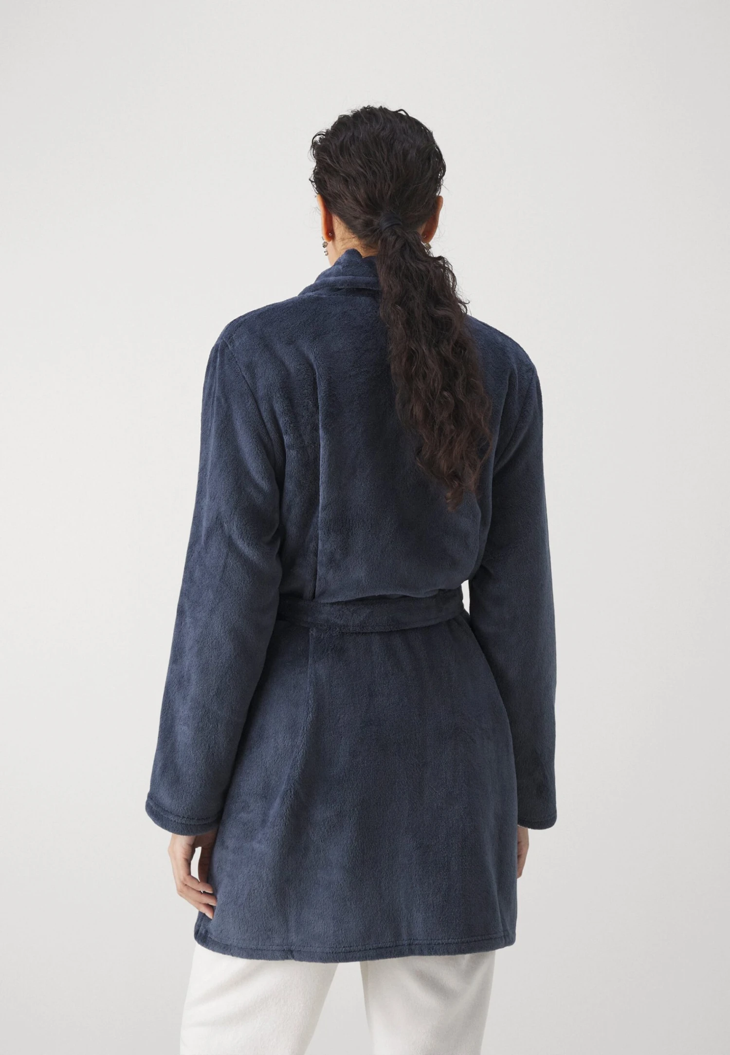 Anna Field Dressing Gown - Dark Blue 3 Anna Field Dressing Gown - Dark Blue - Image 3