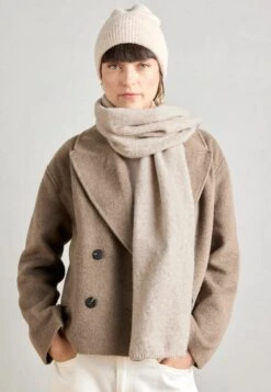 Anna Field SET - Beanie - Beige/nut