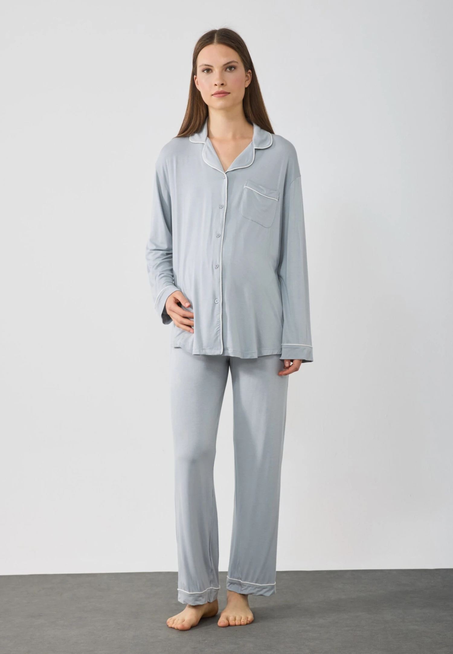 Pyjamas - Grey/white 1 Pyjamas - Grey/white