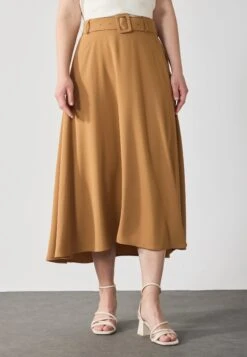 Anna Field A-line Skirt - Rust Brown